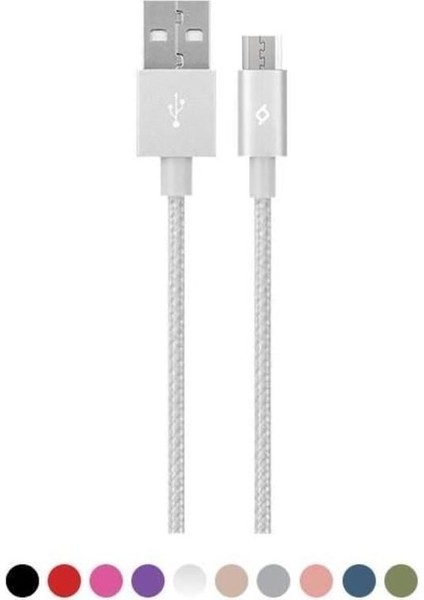 T.tec Micro USB Alumi Kablo 1mt 2DK11