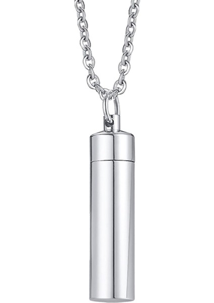 Erkekler Için Urn Kolyeleri Insan Yapımı Hatıra Mücevher Kolye Tüpü 60CM Zincir 41X10MM (Yurt Dışından)