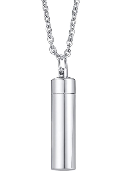 Erkekler Için Urn Kolyeleri Insan Yapımı Hatıra Mücevher Kolye Tüpü 60CM Zincir 41X10MM (Yurt Dışından)