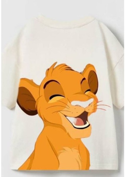 4610 %100 Pamulu Erkek Çocuk Baskılı Şort Takım - Krem - 3-4 Yaş