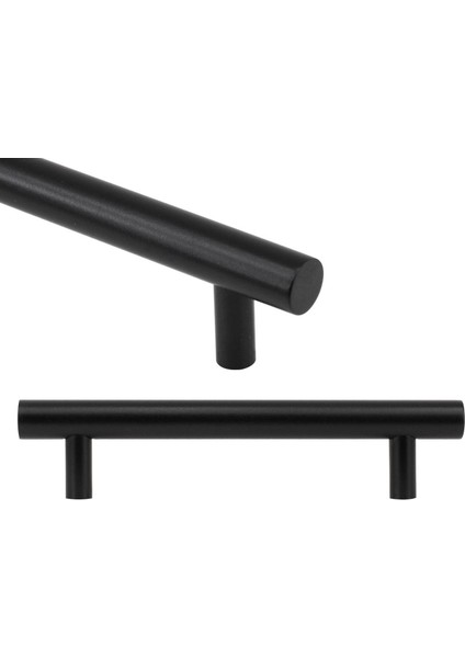 Mobilya Dolap Kapak Çekmece Kulpu Mat Siyah Metal 128 mm fiyatları