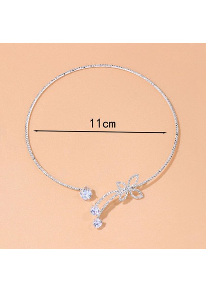 Işıltılı Rhinestone Açık Gerdanlık Kolye Dekoratif Kızlar Lüks (Yurt Dışından) fırsatları