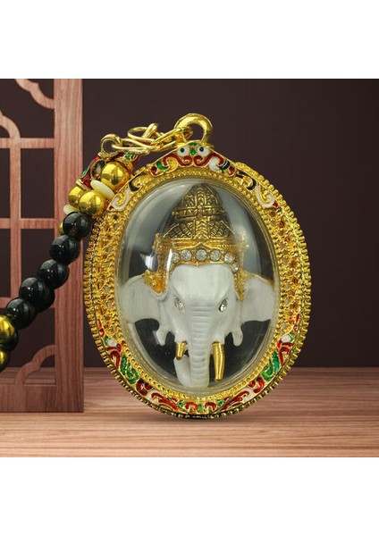Tay Muska Kolye Heykeli Fil Tanrı Hindu Koruma Blanche (Yurt Dışından) fırsatları