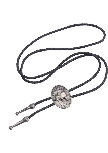 Bolo Tie Oval Kolyeleri Halat Zinciri Kostüm Aksesuarları Parti Argent (Yurt Dışından) indirimleri