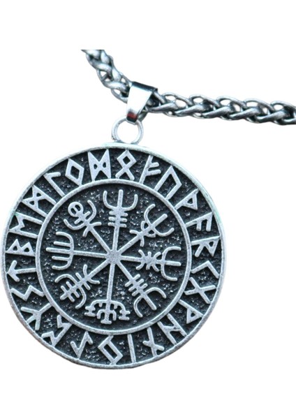 Çelik Iskandinav Kolye Erkekler Metal Zinciri (Yurt Dışından)