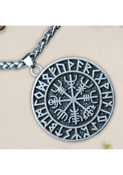 Çelik Iskandinav Kolye Erkekler Metal Zinciri (Yurt Dışından)