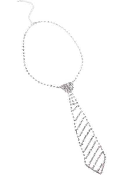 Rhinestone Constee Sequin Tie Elbise Aksesuarları Tarif Edildiği Gibi Rhinestone Kolyesi (Yurt Dışından)