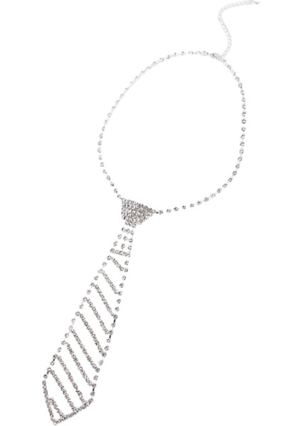 Rhinestone Constee Sequin Tie Elbise Aksesuarları Tarif Edildiği Gibi Rhinestone Kolyesi (Yurt Dışından)