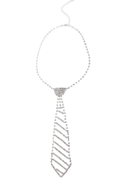 Rhinestone Constee Sequin Tie Elbise Aksesuarları Tarif Edildiği Gibi Rhinestone Kolyesi (Yurt Dışından)