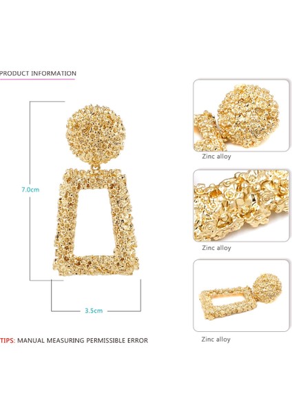 Kabartmalı Çiçek Küpe (Gold) (Yurt Dışından) fiyatları