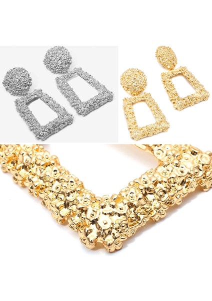 Kabartmalı Çiçek Küpe (Gold) (Yurt Dışından) modelleri