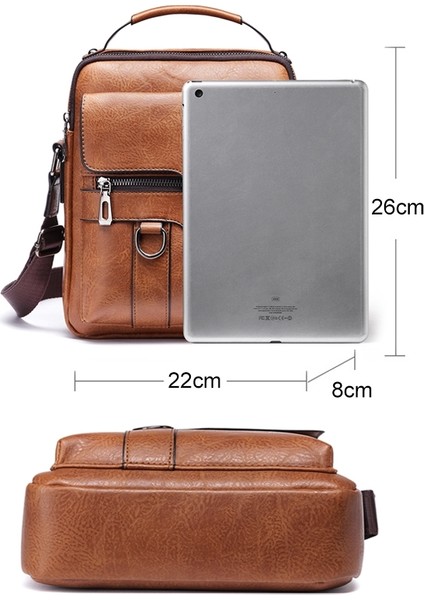Weıxıer 8642 Men Business Crossbody Bag (Dark Brown) (Yurt Dışından) fırsatları