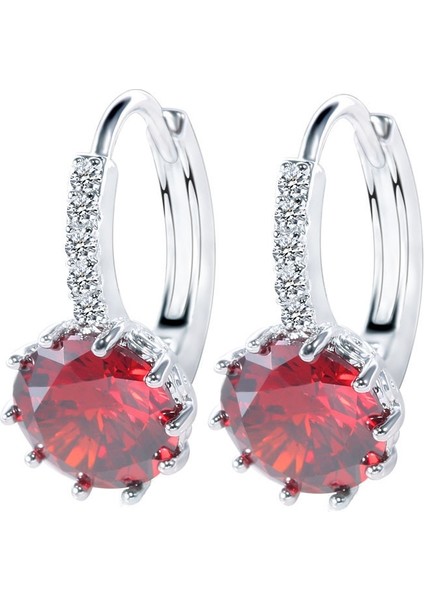 Micro-Inserts Zircon Earrings (Red) (Yurt Dışından) fırsatları