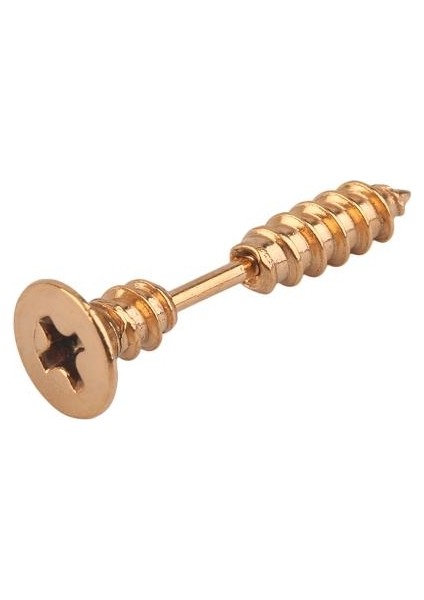 5 Adet Kişilik Titanyum Çik Vida Saplama Küpe (Gold) (Yurt Dışından)