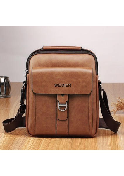 Weixier 8606 Erkekler Açık Küçük Tek Omuz Çantaları (Red Brown) (Yurt Dışından)