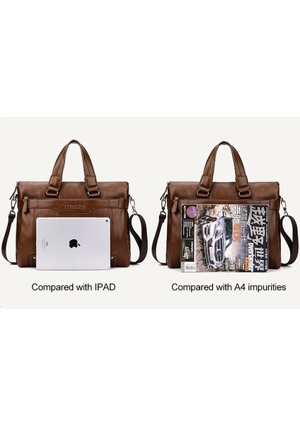 Weixier 15036-4 Erkekler Iş Çanta Evrak Çantası (Brown) (Yurt Dışından)