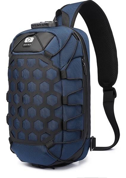 Ozuko 9357 Erkekler Hırsızlık Göğüs Çantası (Navy Blue) (Yurt Dışından)