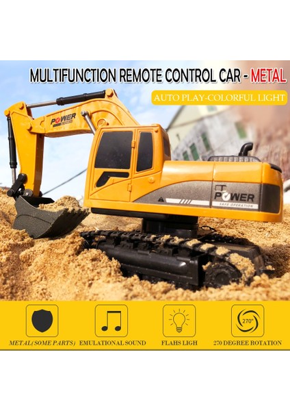 258-1 6 Kanal 2.4g Rc Metal Ekskavatör (Yurt Dışından) fırsatları