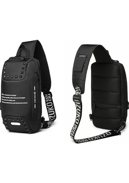 Ozuko 9283 Men Outdoor Anti-Theft Chest Bag (Black) (Yurt Dışından) modelleri