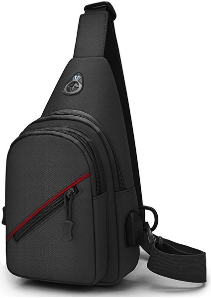Oxford Bezi Eğlence Tek Omuz Crossbody Çanta (Black) (Yurt Dışından)
