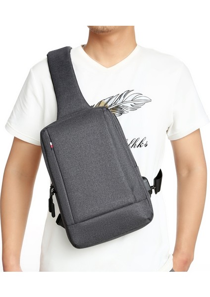 Oumantu 903 Oxford Bez Göğüs Çantası (Grey) (Yurt Dışından) modelleri