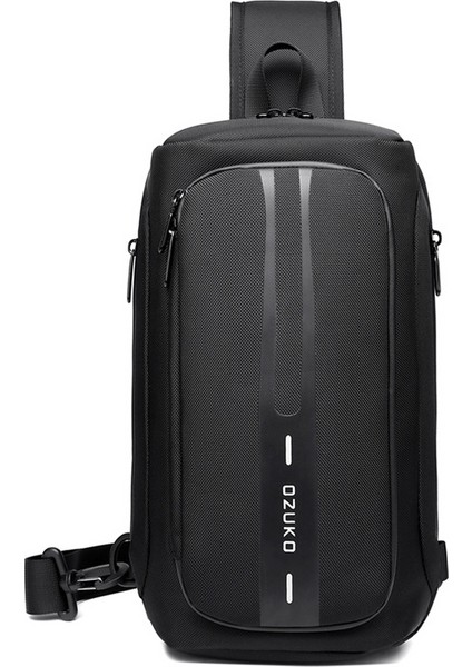 Ozuko 9315 Su Geçirmez Erkekler Iş Göğüs Çantası (Black) (Yurt Dışından)