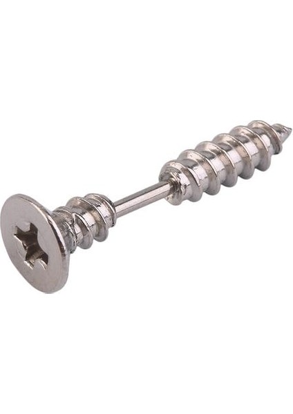 5 Adet Kişilik Titanyum Çik Vida Saplama Küpe (Silver) (Yurt Dışından)