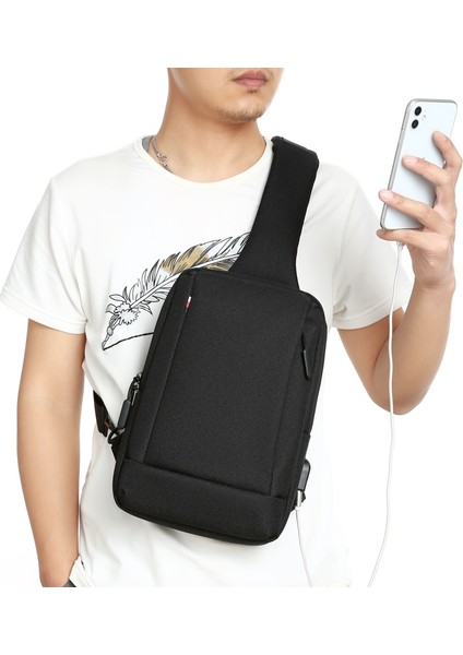Oumantu 903 Oxford Bez Göğüs Çantası (Black) (Yurt Dışından)