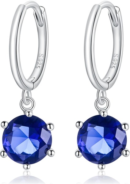 Su Damlası Zirkon Kadın Küpe (Blue) (Yurt Dışından)