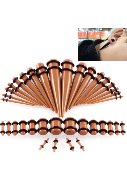 36 Adet Uni Akrilik Kulak Genişletme Kulak Genişletici Seti (Style1) (Yurt Dışından)