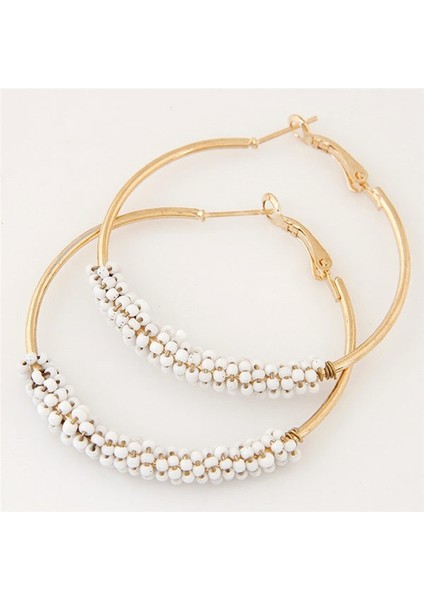 Vintage Boncuk Boho Küpe Bildirimi Takı (White) (Yurt Dışından) fırsatları