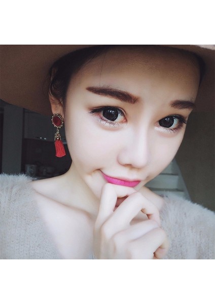 Women Fashion Vintage Vvet Ball Fringed Drop Earring (Pink) (Yurt Dışından) fırsatları