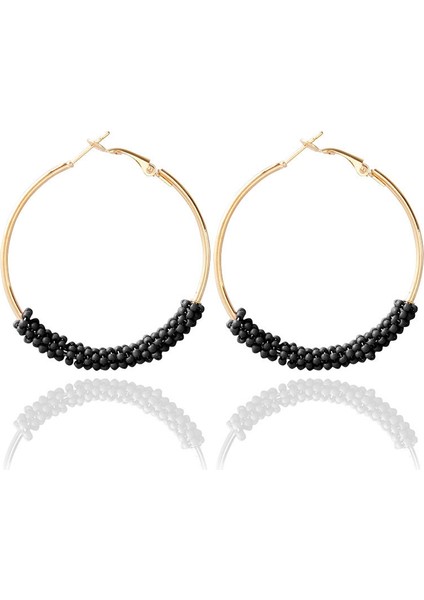 Vintage Boncuk Boho Küpe Bildirimi Takı (Black) (Yurt Dışından) fiyatları