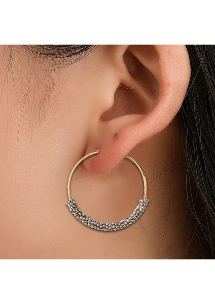 Vintage Boncuk Boho Küpe Bildirimi Takı (Silver) (Yurt Dışından)