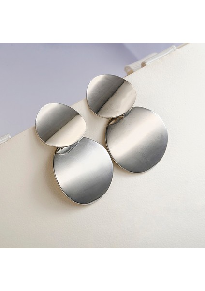 Benzersiz Metal Damla Yuvarlak Bildirimi Küpe (Gold) (Yurt Dışından) fiyatları