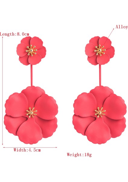 2 Adet Alaşımlı Çiçek Uzun Küper (Black) (Yurt Dışından)