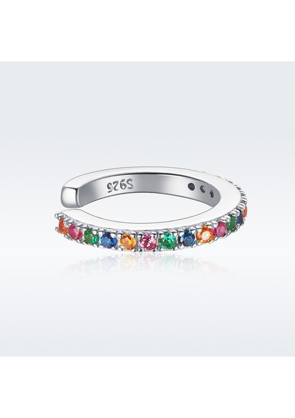 Basit Stil Renkli Zirkon Kadın Küpe (Silver) (Yurt Dışından) fırsatları