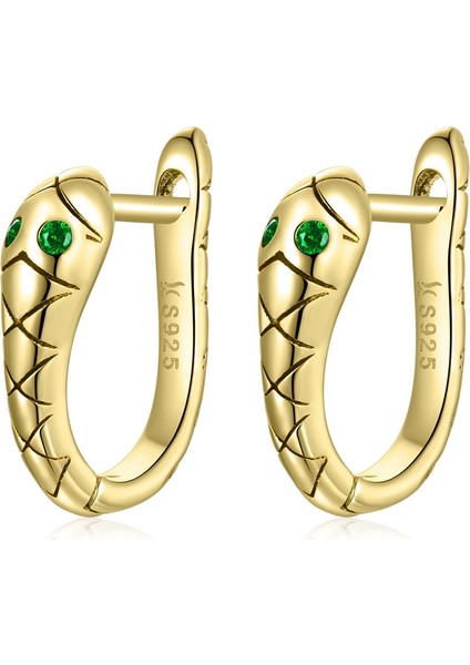 Akıllı Yılan Kulak Çiviler Kadın Küpe (Gold) (Yurt Dışından)