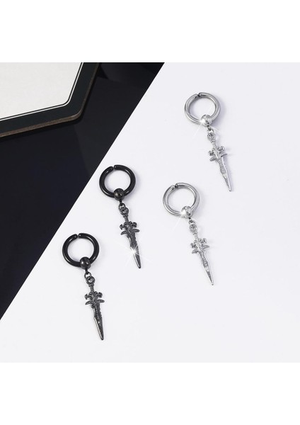 Modern Paslanmaz Çelik Uzun Çapraz Kulak Klips 2pcs Küpe (Yurt Dışından) fırsatları