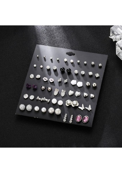 30 Çift Saplama Dizileri Yuvarlak Top Inci Bowknot Geometrik Desen Dizileri E Küpe (Yurt Dışından) fırsatları