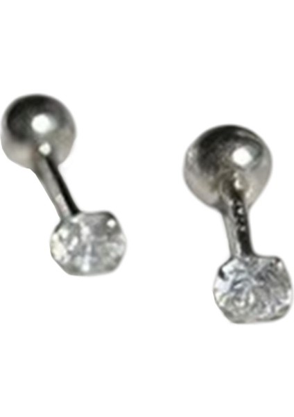 Stud Yıldönümü Için Zirkon 4mm Için Küpe (Yurt Dışından)