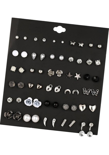 30 Çift Geometri Kadın Kulak Saplama Damlası Sallanan Çiçek Jewelry - 2 Küpe (Yurt Dışından) fiyatları