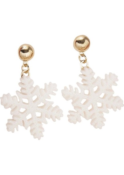 Noel Takı Festivali Için Noel Snowing Snowflake Sunar Küpe (Yurt Dışından)