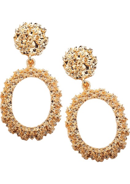 Dangle Oval Hoop Mahkemesi Altın Küpe (Yurt Dışından) fiyatları