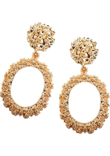 Dangle Oval Hoop Mahkemesi Altın Küpe (Yurt Dışından) indirimleri
