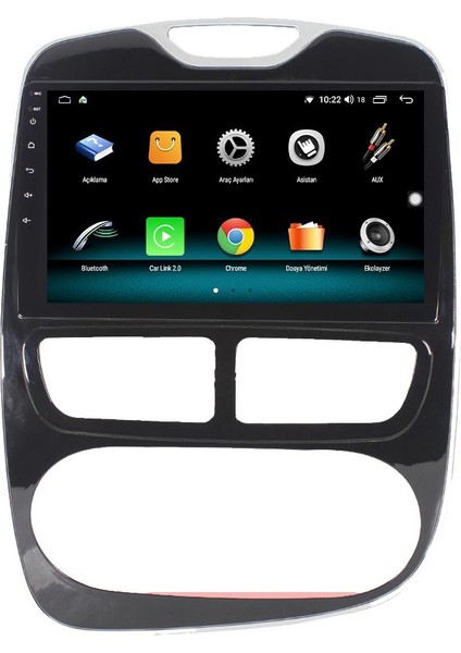 Renault Clio 4 Android 12 Multimedya Carplay 8gb Ram + 128GB HDD Navigasyon Ekran