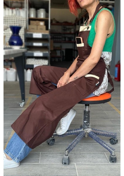 Giyilebilir Atölye Önlüğü - Kahverengi