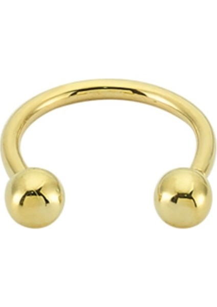 Toplu Altın Yarım Halka Piercing 14 Ayar Beyaz