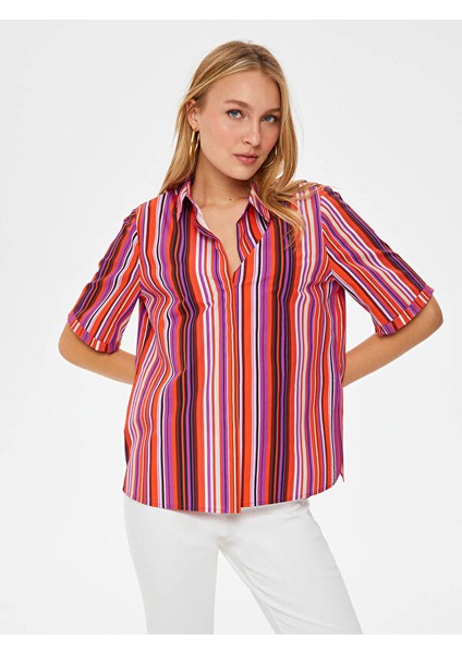 Çizgili Poplin Gömlek 67303 fiyatları