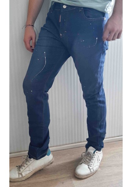 Denim Pamuklu Yırtık Detaylı Normal Bel Fit Cool Jeans Erkek Kot Pantolon